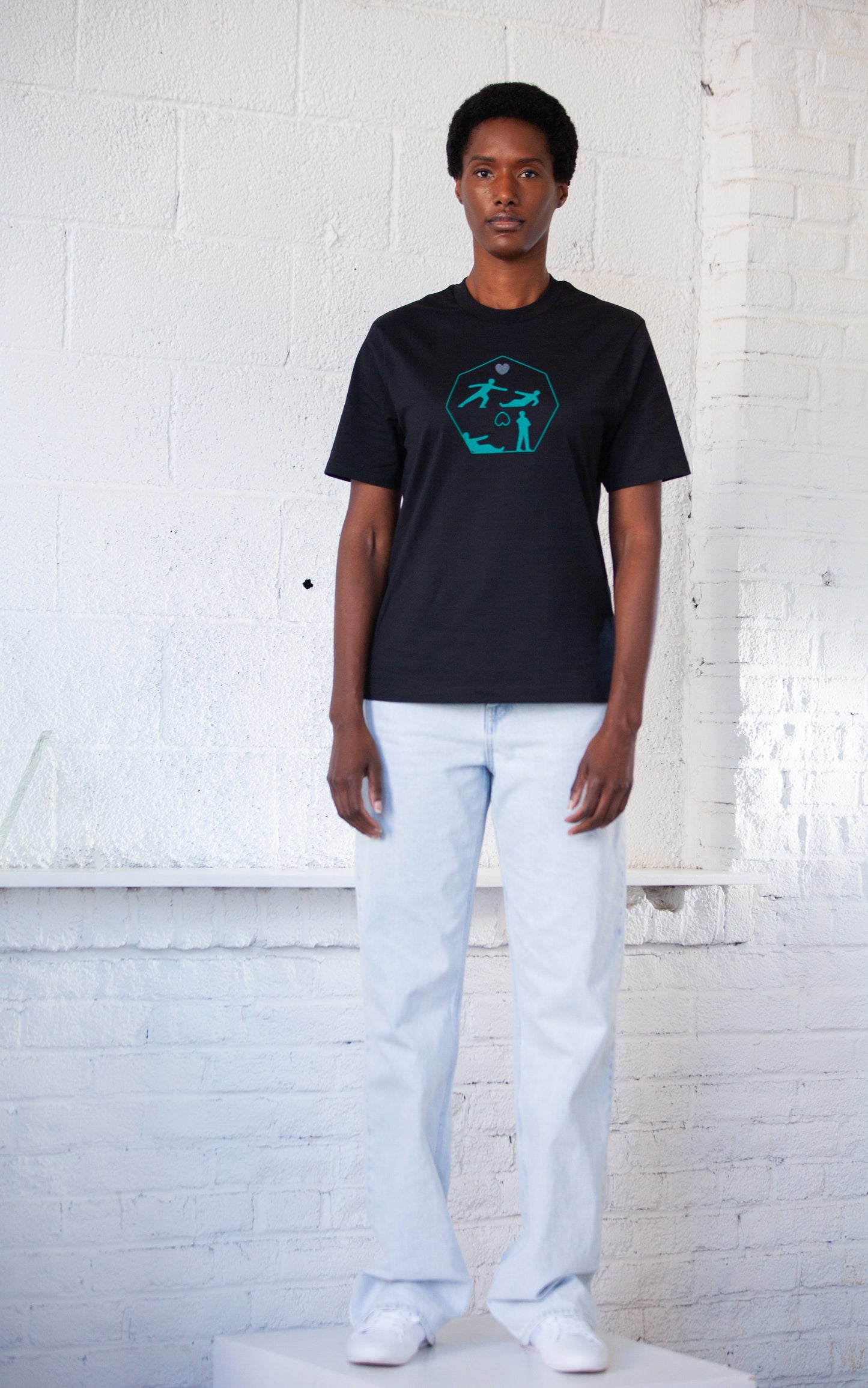 Green and White Art Icon unisex T-Shirt
