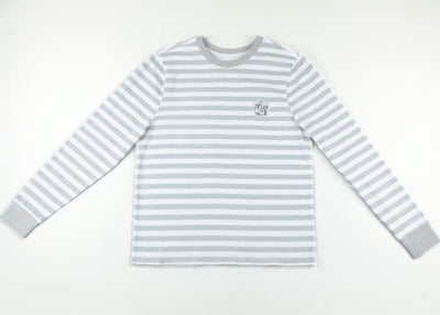 Grey and White Stripe Art Icon Long Sleeve Shirt